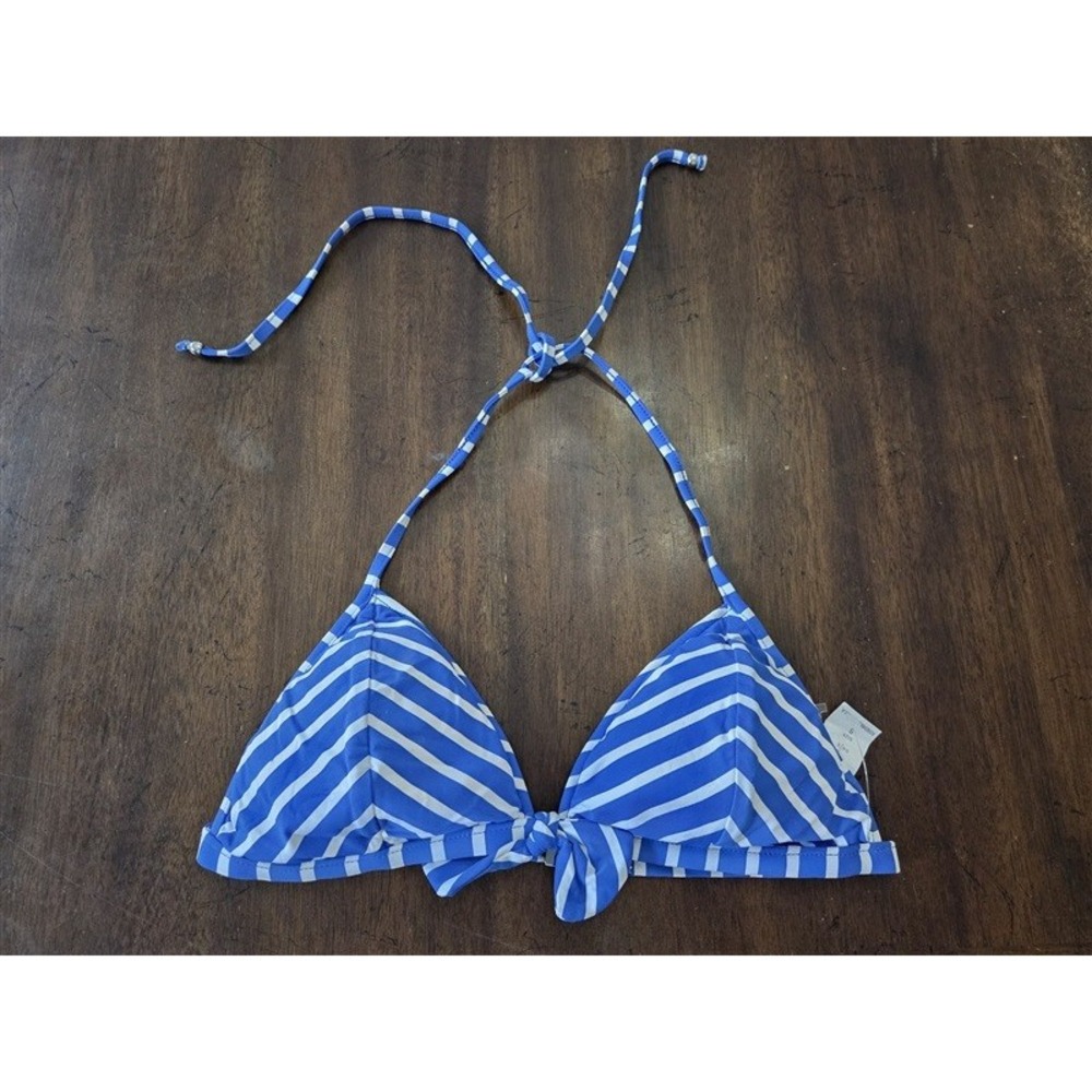 NWT Ralph Lauren Sample Striped S Triangle Halter Bikini Swim Top 131872